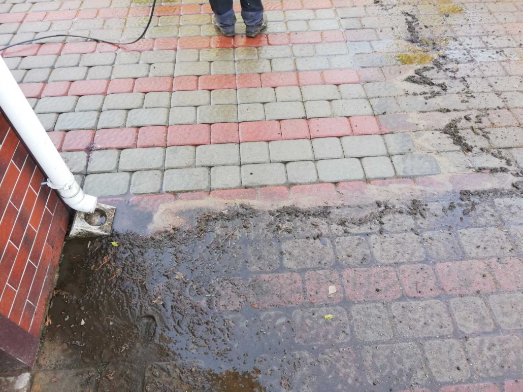 Мойка тротуарной плитки